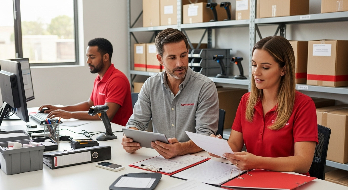inventory management, warehouse teamwork, checklist