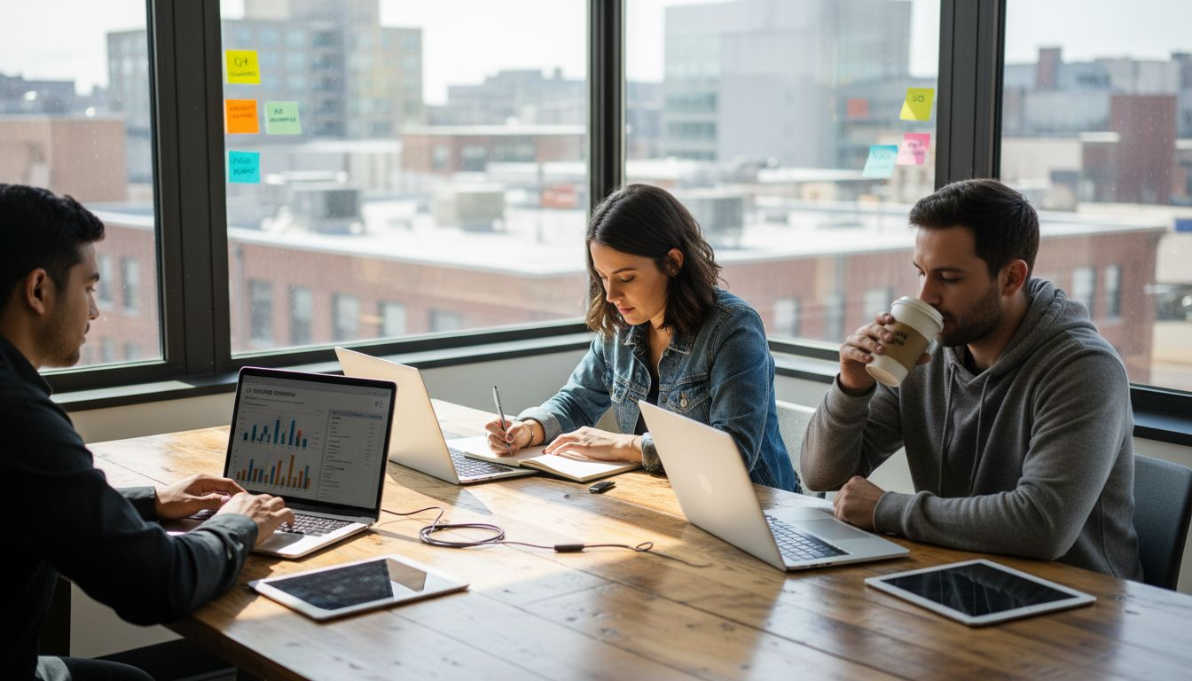 eCommerce team meeting with research tools