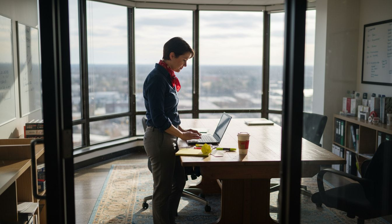 Retail manager reviewing unified inventory dashboard