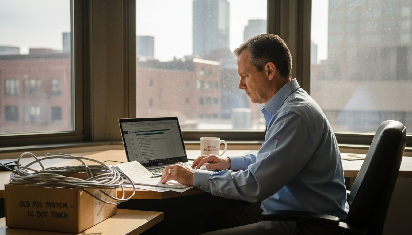 Manager working on ecommerce replatforming plan