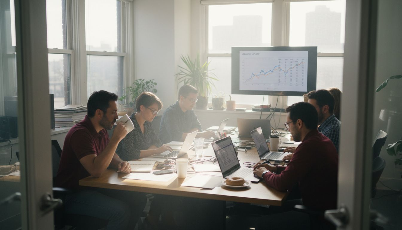 Marketing team working with automation tools