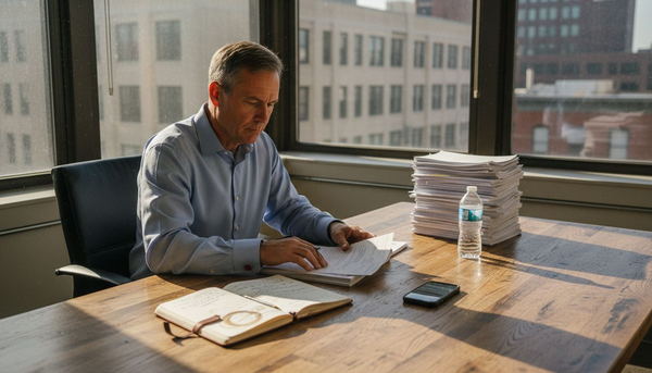 CPG executive reviewing loyalty metrics workspace