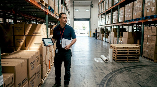 Warehouse manager overseeing fulfillment operations