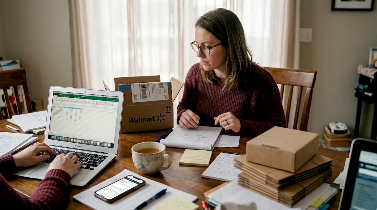 Business owner managing multichannel retail setup
