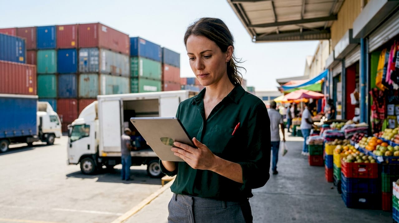 Warehouse manager operating digital inventory system