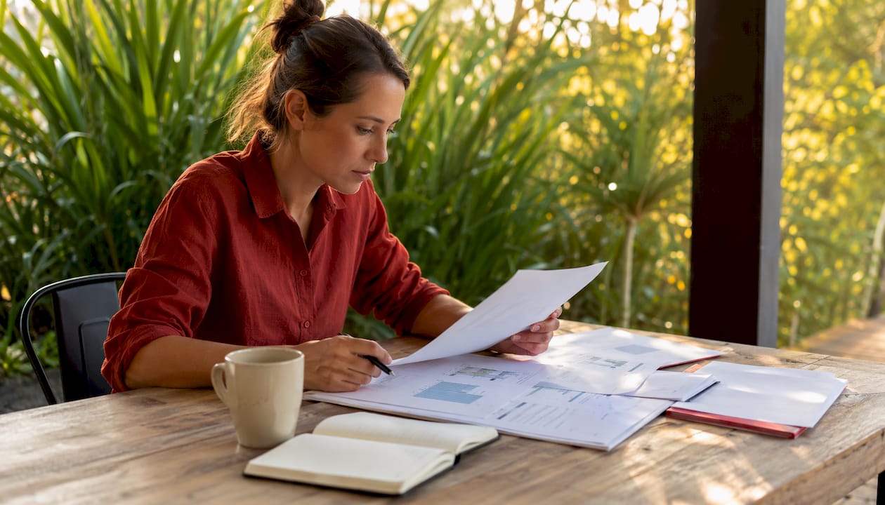 Supply chain manager reviewing inventory forecasts