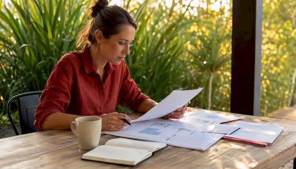 Supply chain manager reviewing inventory forecasts
