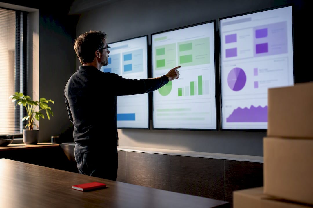 Analyst reviewing omnichannel channel performance