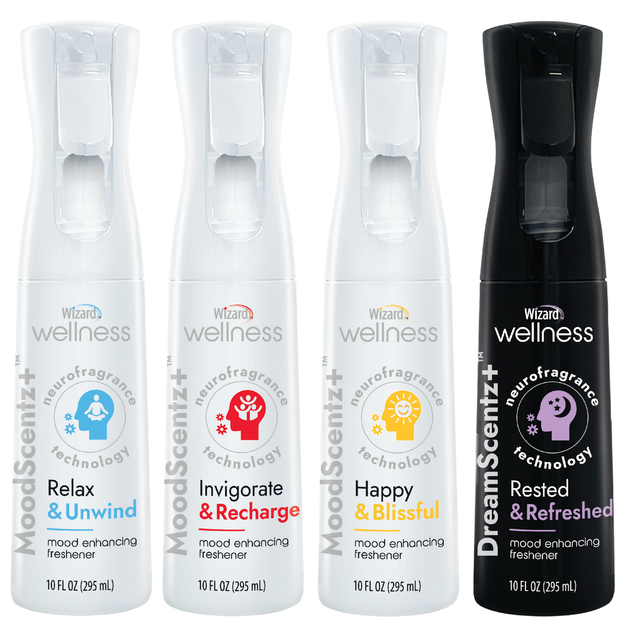 Wizard Neuro Mood Enhancing Fragrance (Moodz 4-Pack Bundle)